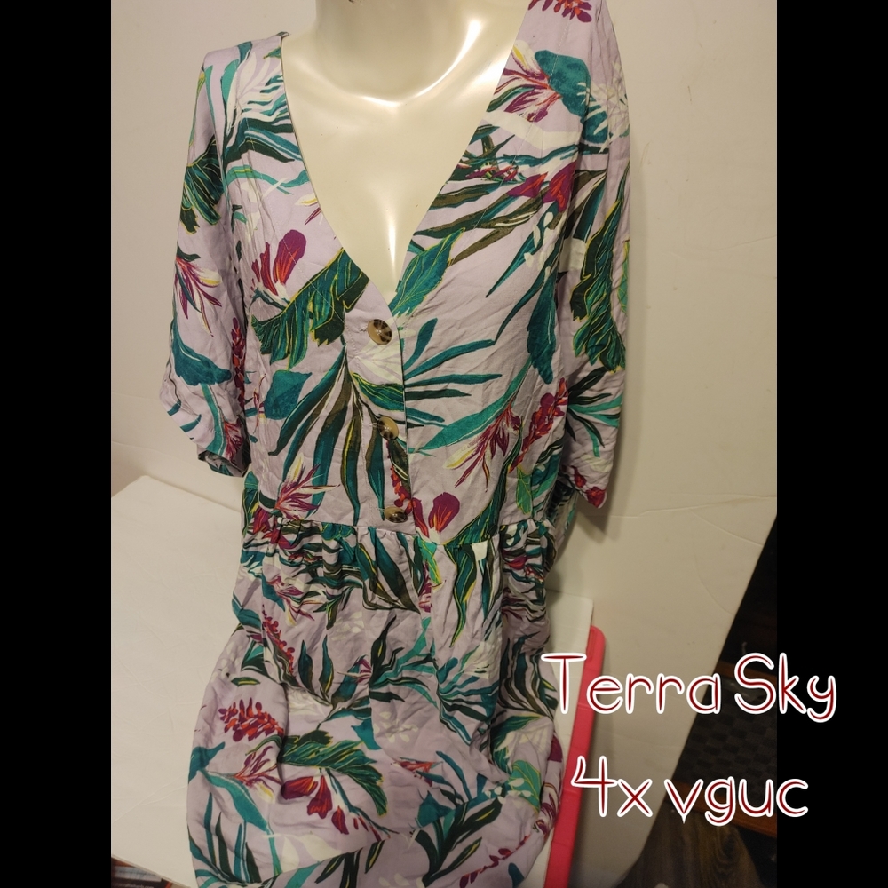 Lavender tropical dress